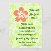 Invitations tropicales de Kono Hibiscus (Devant / Derrière)