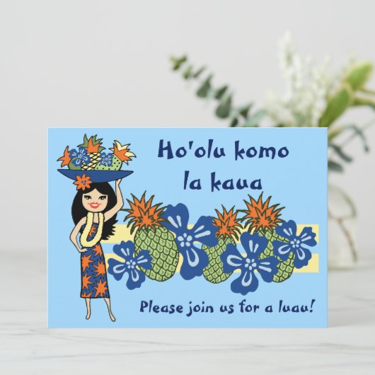 Invitations tropicales de Luau (Debout devant)
