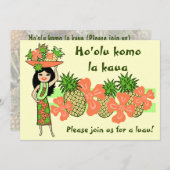 Invitations tropicales de Luau (Devant / Derrière)
