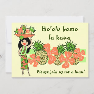 Invitations tropicales de Luau