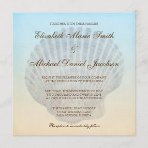 Invitations tropicales de mariage de plage de