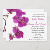 Invitations tropicales de mariage d'orchidée (Devant / Derrière)