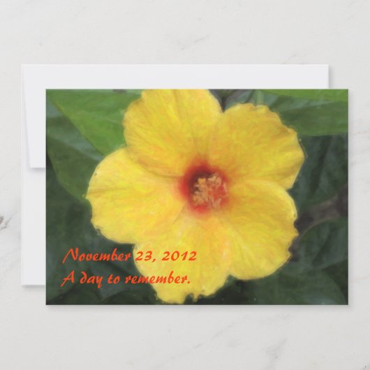 Invitations tropicales hawaïennes de ketmie (Devant)