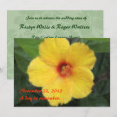 Invitations tropicales hawaïennes de ketmie (Devant / Derrière)