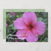 Invitations tropicales hawaïennes de ketmie (Devant / Derrière)