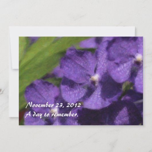 Invitations tropicales hawaïennes d'orchidée (Devant)