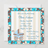 Invitations Turquoise Blue Baby Shower Invitations (Dos)