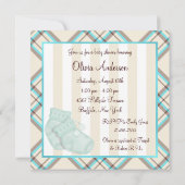 Invitations Turquoise Blue Baby Shower Invitations (Dos)