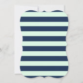 Invitations turquoise et Navy Bowtie Baby Shower (Dos)