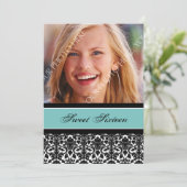 Invitations Turquoises à la fête du 16e anniversai (Debout devant)