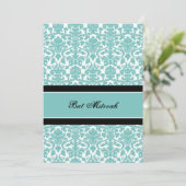 Invitations Turquoises de Bat mitzvah de Damas (Debout devant)