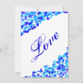 Invitations turquoises de mariage de bleu royal (Dos)