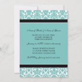 Invitations turquoises de partie de fiançailles de (Devant)