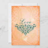 Invitations turquoises rustiques et toscanes de (Dos)