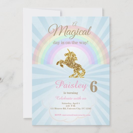 Invitations Unicorn (Devant)