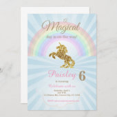 Invitations Unicorn (Devant / Derrière)