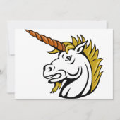 Invitations Unicorn en colère (Devant)