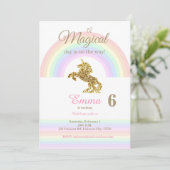 Invitations Unicorne (Debout devant)