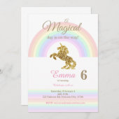 Invitations Unicorne (Devant / Derrière)