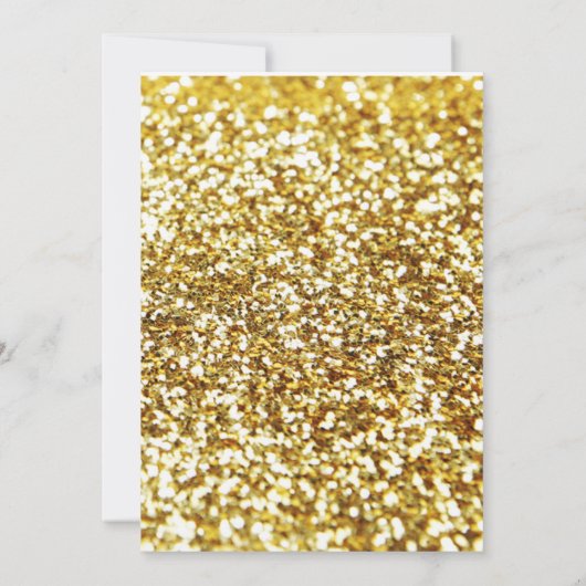 Invitations Unicorne en or (Dos)