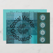 Invitations uniques 2012 d'obtention du diplôme (Devant / Derrière)