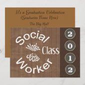Invitations uniques 2012 d'obtention du diplôme (Devant / Derrière)
