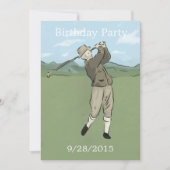 Invitations uniques d'art de golf (Devant)