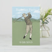 Invitations uniques d'art de golf (Debout devant)