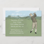 Invitations uniques d'art de golf (Dos)