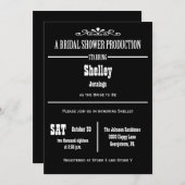 Invitations uniques de douche nuptiale (Devant / Derrière)