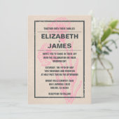 Invitations uniques de mariage vintage (Debout devant)