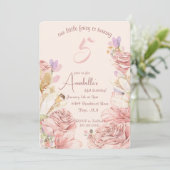 Invitations uniques Enchanted Fairy Anniversaire (Debout devant)