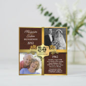 invitations uniques pour un 50e anniversaire avec  (Debout devant)