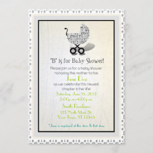 Invitations unisexes de douche de voiture d'enfant