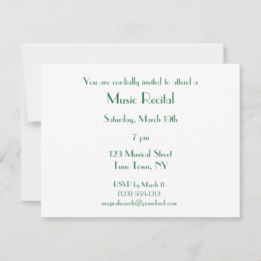 Invitations unisexes simples élégantes de (Dos)