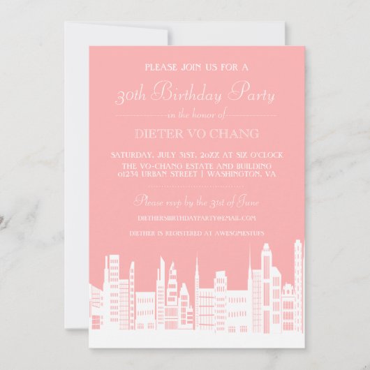 Invitations urbains de fête d'anniversaire de (Devant)