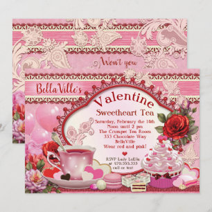 Invitations Valentine Tea Party