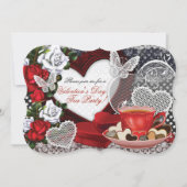 Invitations Valentine Tea Party (Devant)