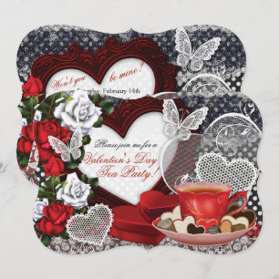 Invitations Valentine Tea Party
