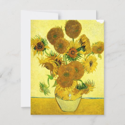 Invitations Van Gogh Sunflower (Devant)