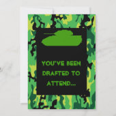 Invitations vertes de fête d'anniversaire de (Dos)