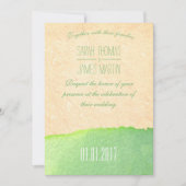 Invitations vertes de mariage d'aquarelle de (Devant)