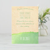 Invitations vertes de mariage d'aquarelle de (Debout devant)
