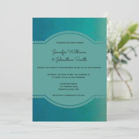 Invitations vertes de mariage de destination de (Debout devant)