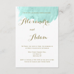 Invitations vertes en bon état de dîner de