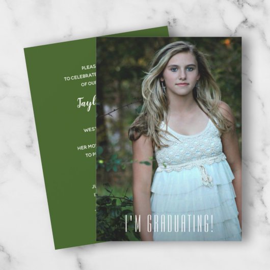 Invitations Vertical Photo Graduation Party