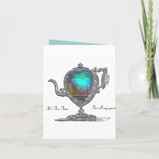 Invitations Victorian Teapot Party (Dos)