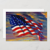 Invitations vides de nuages de vagues de drapeau (Devant / Derrière)