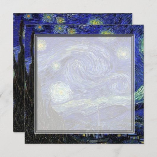 Invitations vierges nuit étoilée (Devant / Derrière)