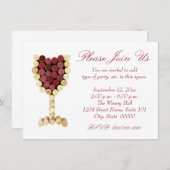 Invitations Vin De Cork Verre (Devant / Derrière)